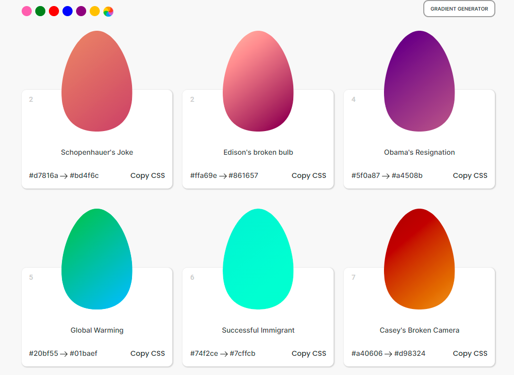 colors gradiants arabic
