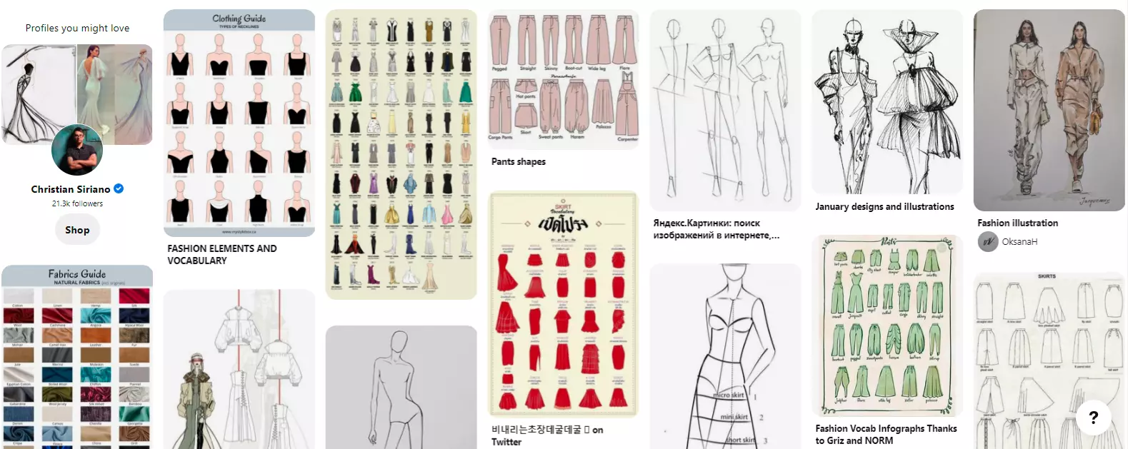 تصاميم أزياء من موقع pinterest
