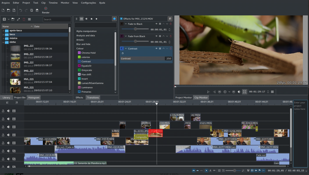 Kdenlive open source video editor