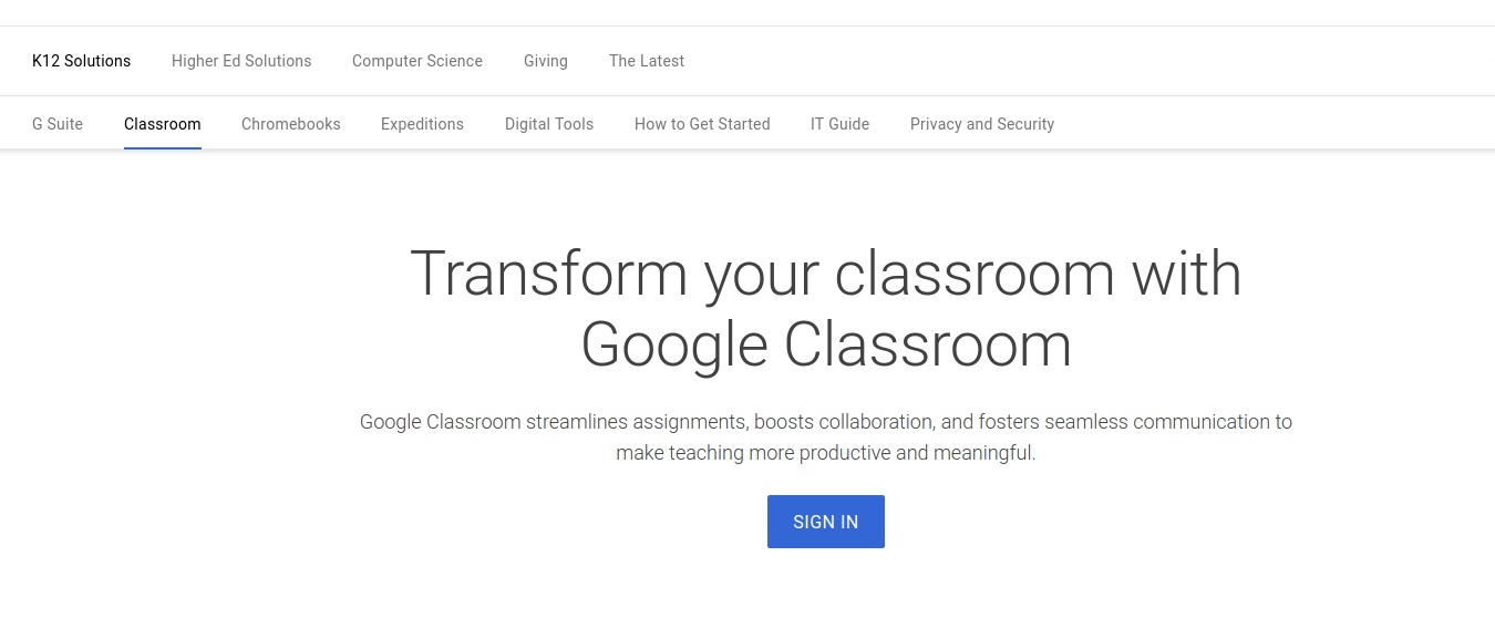 Google Classroom how to step 1