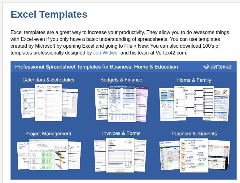 Excel Templates