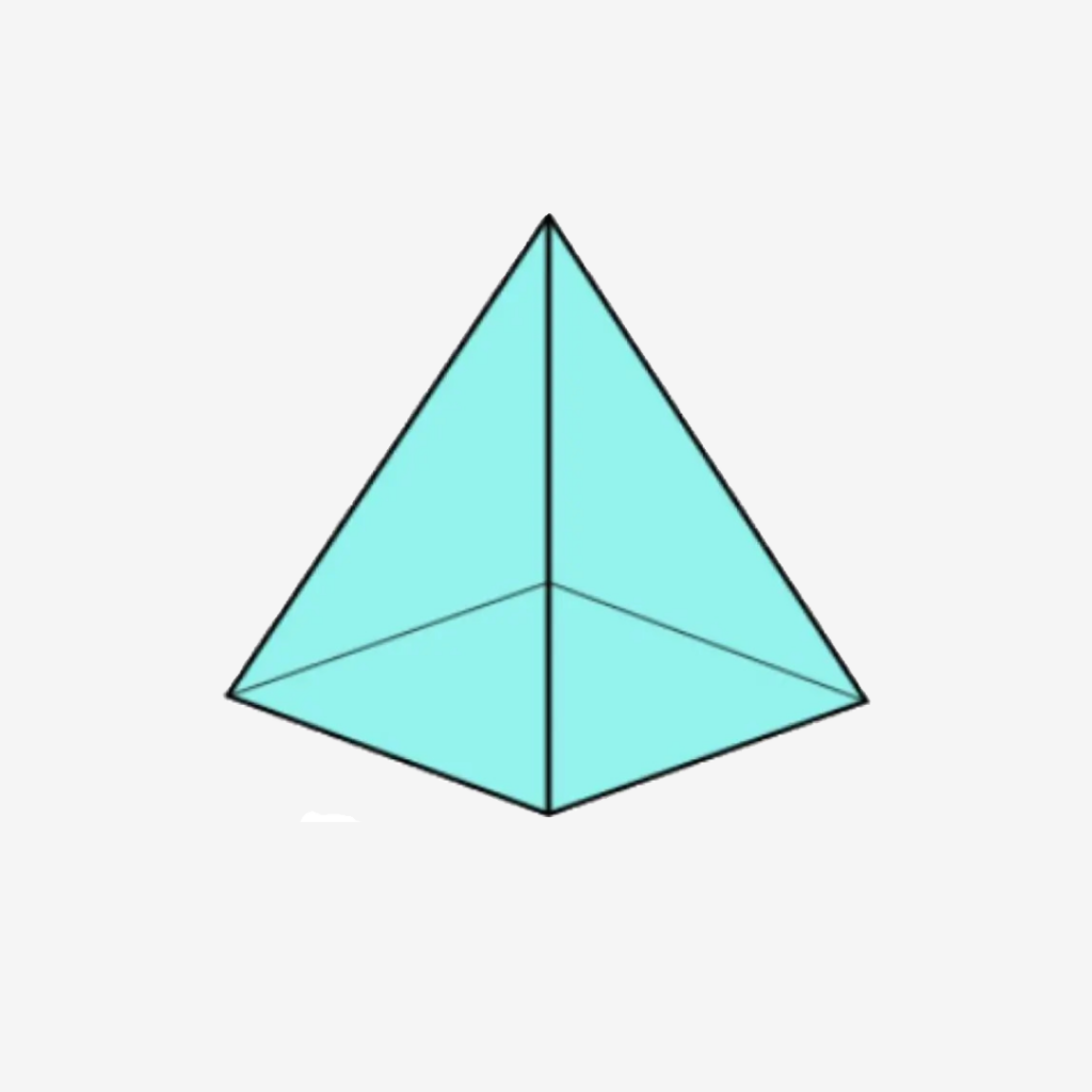 الهرم المربع: هذا النوع من الهرم له قاعدة مربعة.
