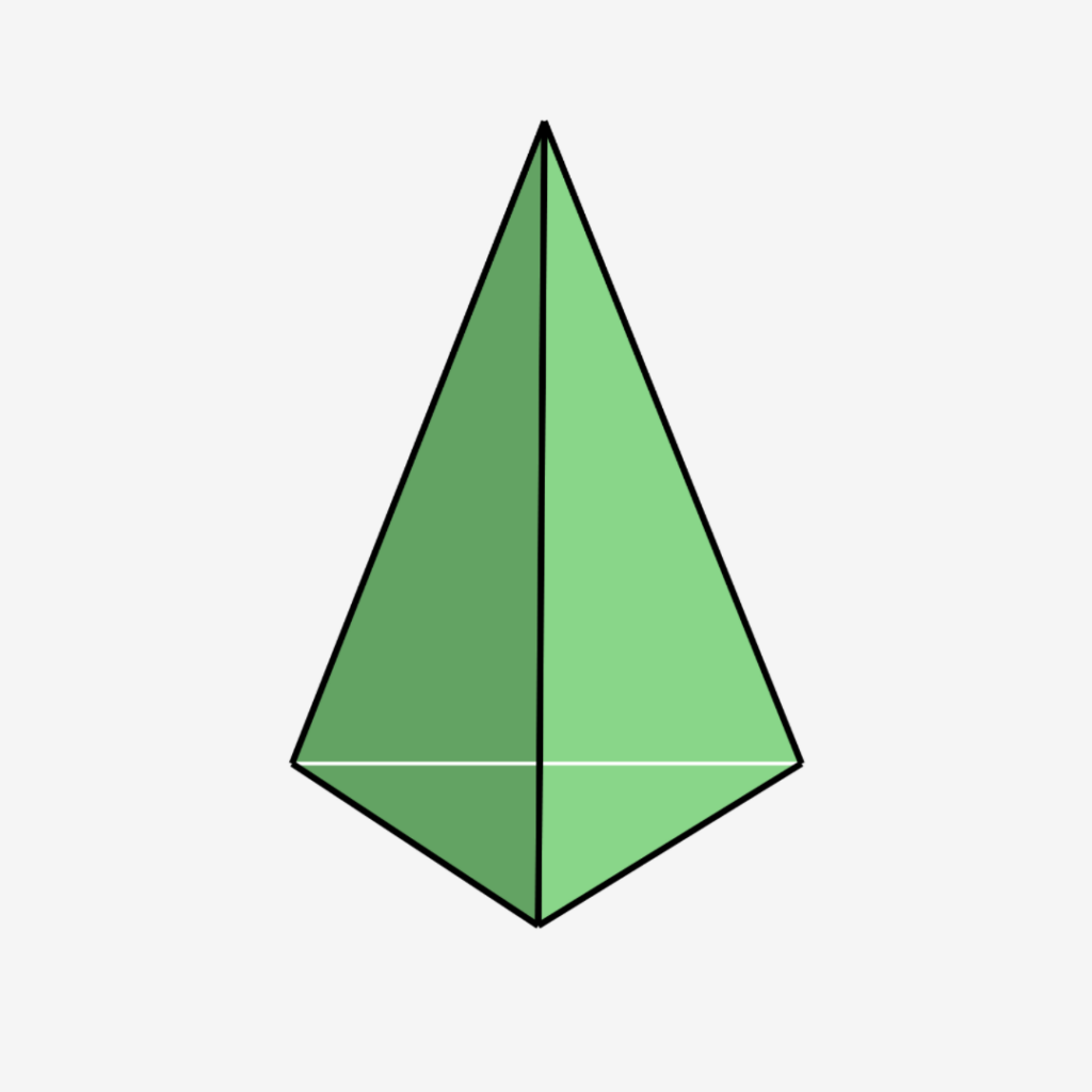 الهرم الثلاثي: هذا هو النوع الأساسي من الهرم، وله قاعدة مثلثة.
